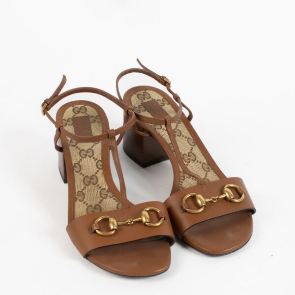 Gucci Brown Leather Sandals - size 38