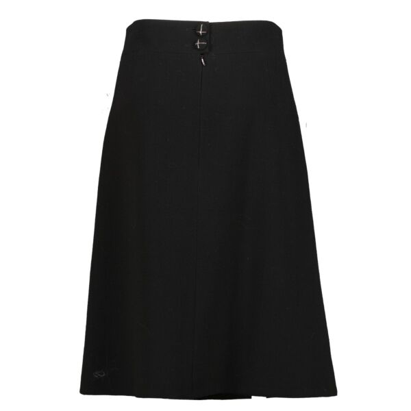 Chanel Black Wool Skirt