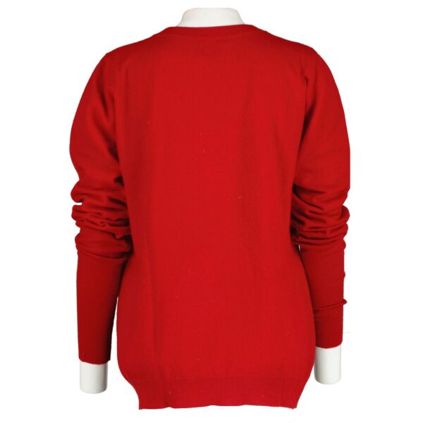 Chanel Red Cashmere Sweater