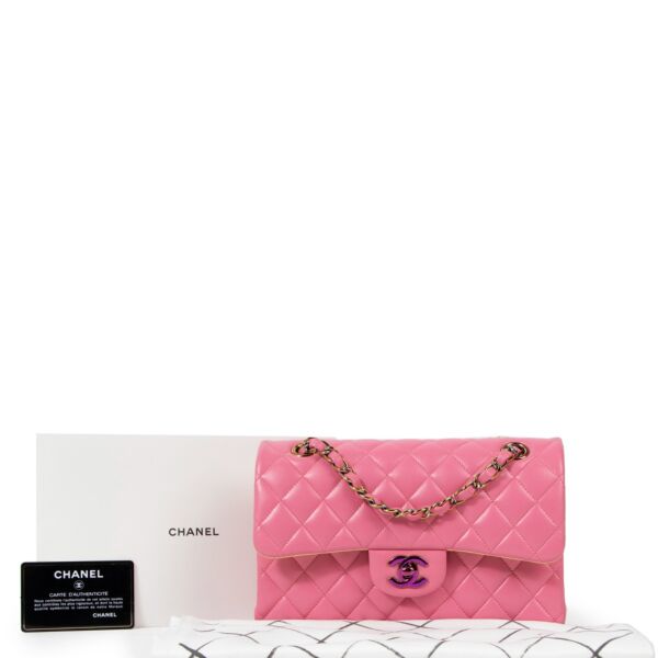 Chanel 21P Pink Rainbow Small Classic Flap Bag
