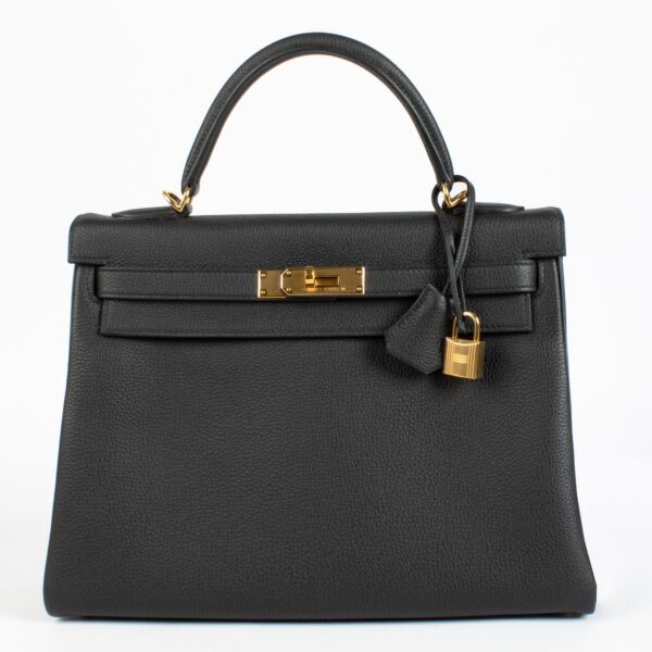 Hermès Kelly 32 Black Togo GHW