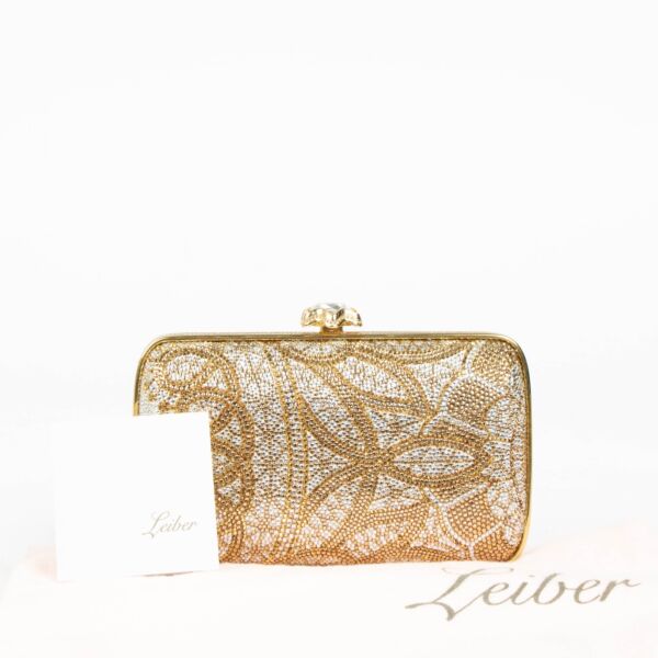 Judith Leiber Gold Crystal Clutch