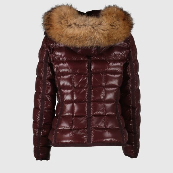 Moncler Burgundy Armoise Short Down Jacket - Size 0