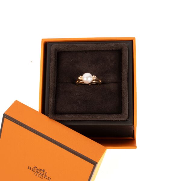 Hermès Rose Gold Chandra Ring PM - 51