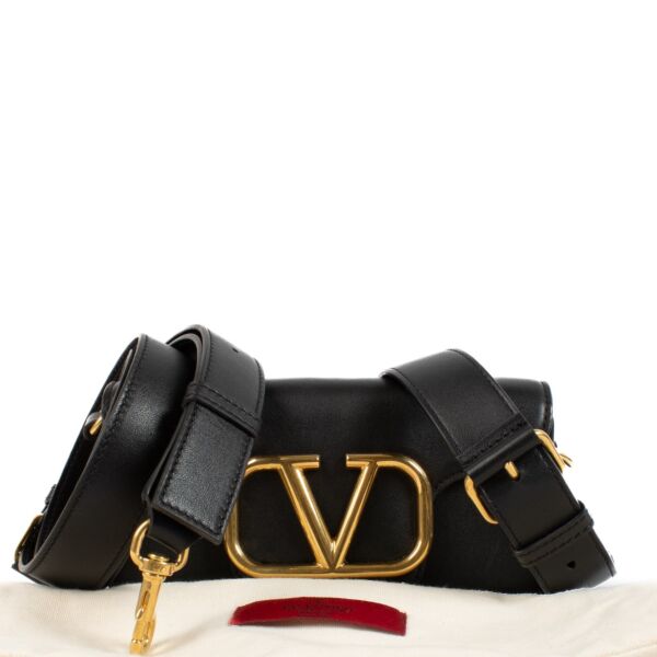 Valentino Garavani Black Loco Shoulder Bag  