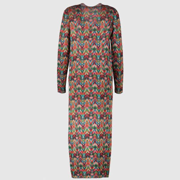 Valentino Multicolor Lurex Cardigan Dress 