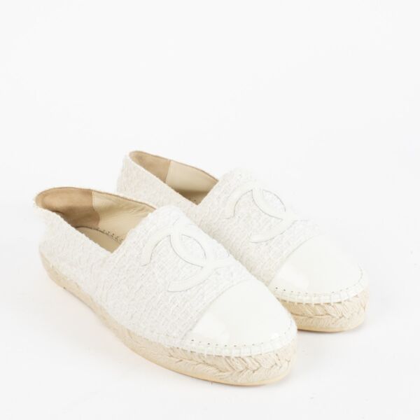 Chandel White Espadrilles Flats- Size 39