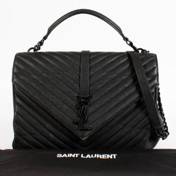 Saint Laurent All Black Large College Bag