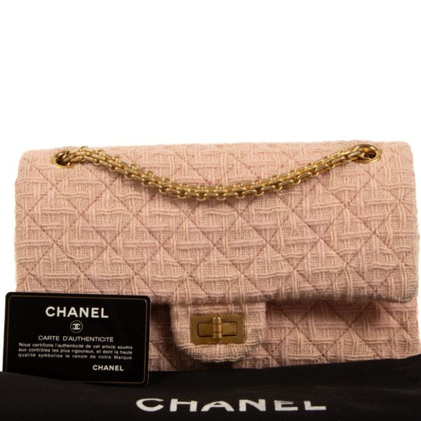 Chanel Pink Tweed Medium Reissue 2.55 Bag