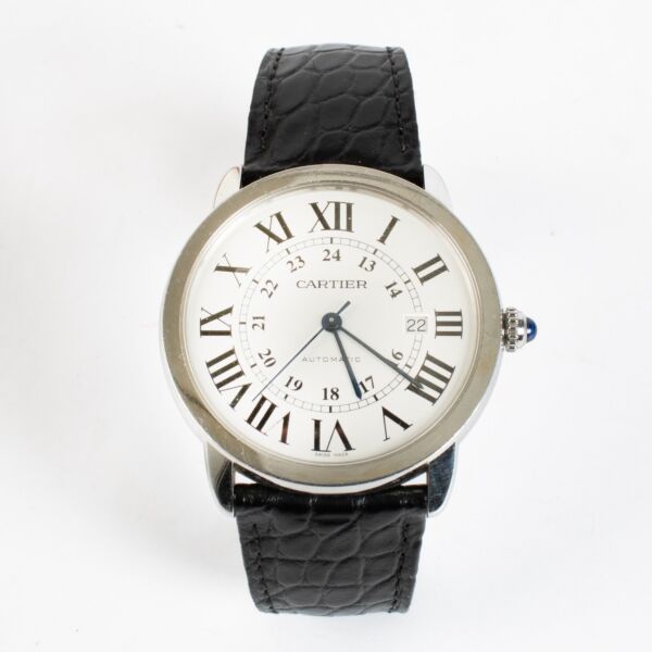 Authentic preloved The Cartier Ronde Solo de Cartier 40mm Watch on Replica Shoes 