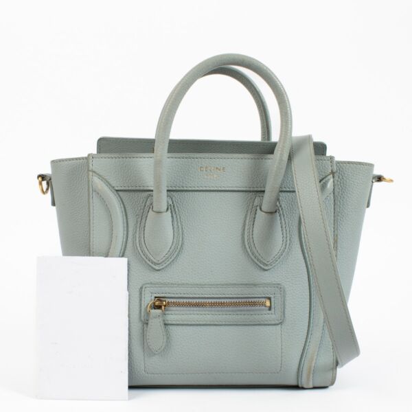 Celine Grey Lugagge Nano Top Handle