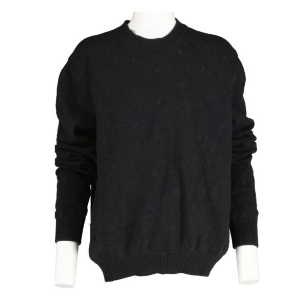 Louis Vuitton Black Wool Initials Sweater - Size S