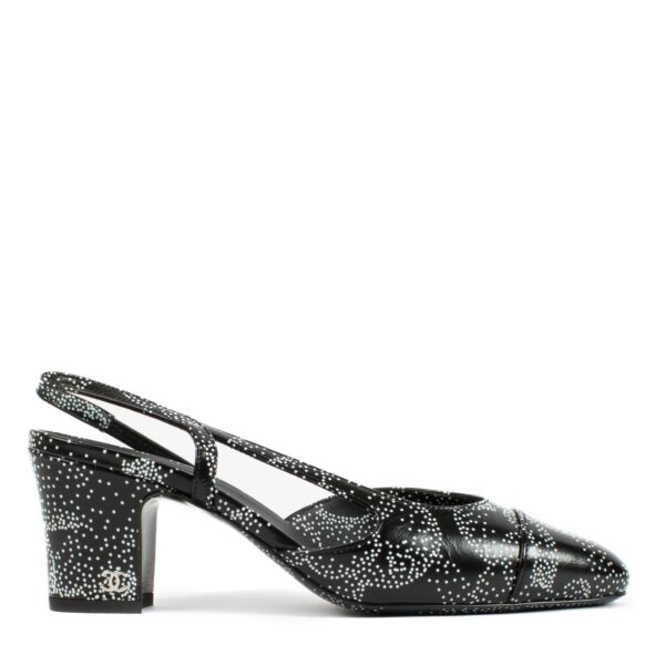 Shop 100% authentic secondhand Chanel 23K Black Dot Slingbacks on Replica Shoes 