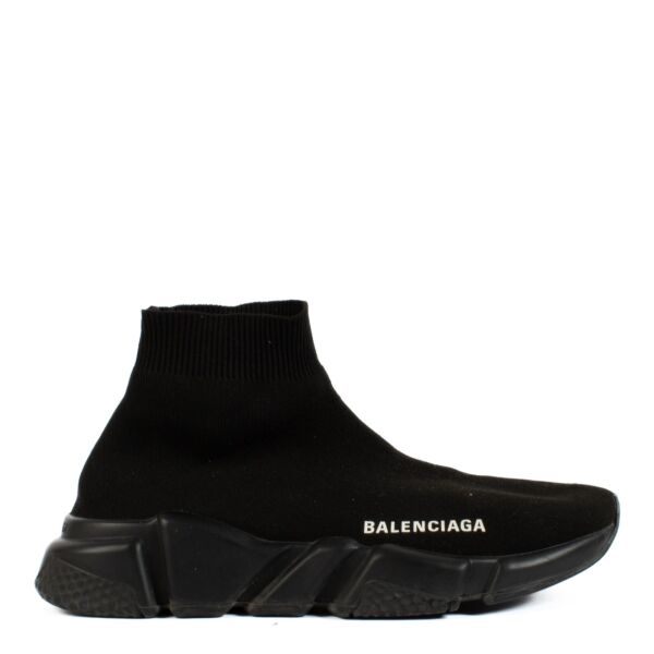 Balenciaga Black Speed Recycled Knit Sneaker - Size 37