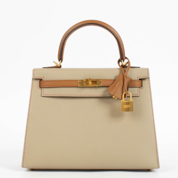 Hermès HSS Kelly 25 Gold/Gris Tourterelle Epsom BGHW