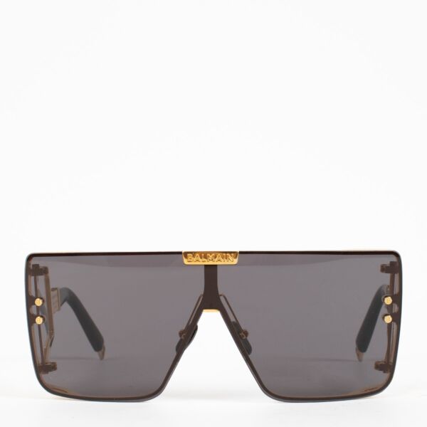 Balmain Black Wonder Boy Geometric-Frame Sunglasses