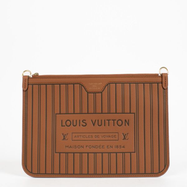 Shop the authentic Louis Vuitton Cognac Neverfull Inside Out Clutch at Replica Shoes .