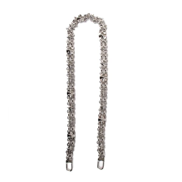 Authentic Second Hand Louis Vuitton Silver Monogram Chain in very good condition on Replica Shoes 