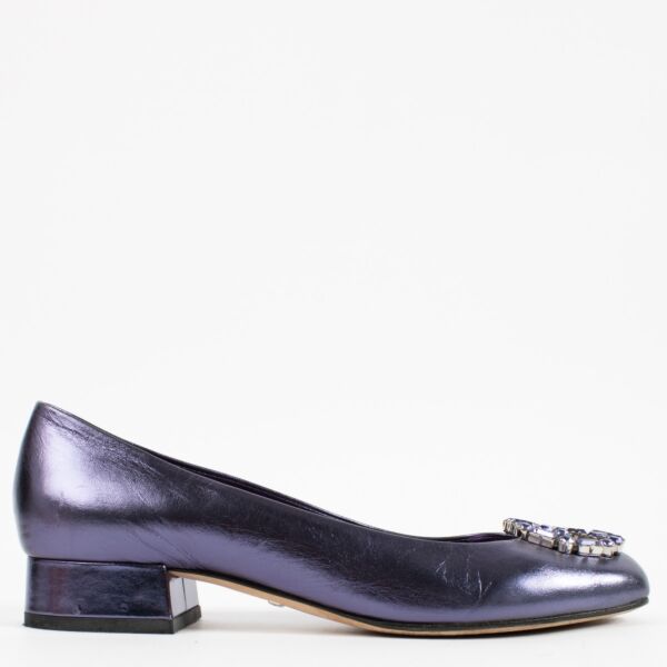 shop 100% authentic second hand Gucci Purple Flats - Size 37 on Replica Shoes 