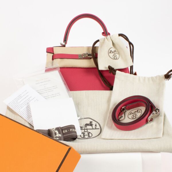 Hermès Kelly 25 Rose Mexico Togo PHW