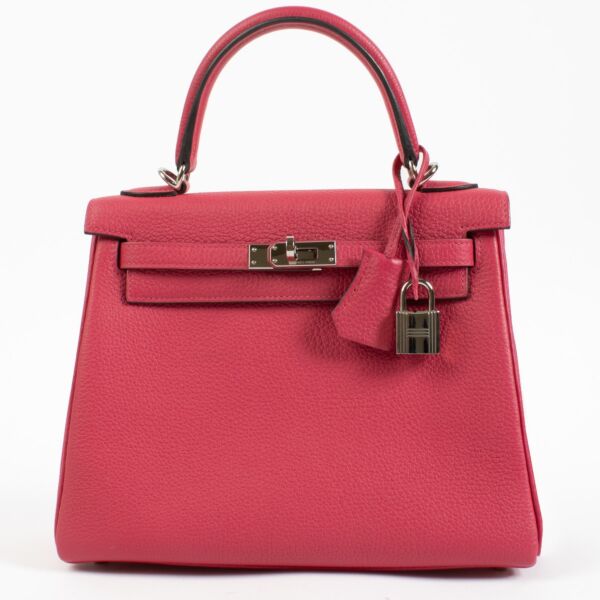 Shop 100% authentic secondhand Hermès Kelly 25 Rose Mexico Togo PHW on Replica Shoes 