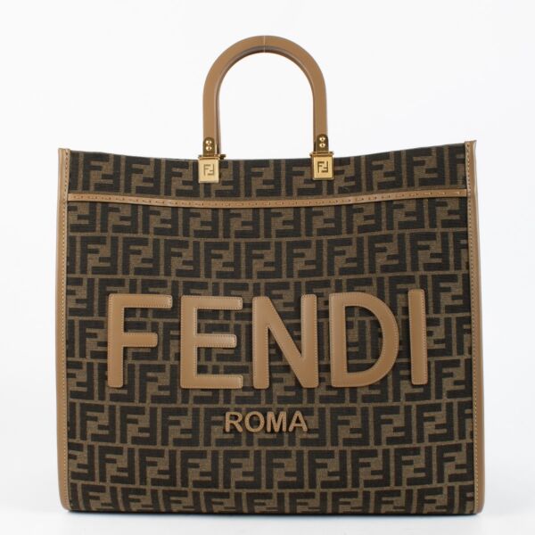 Authentic Preloved Fendi Monogram Large Sunshine Bag on Replica Shoes  