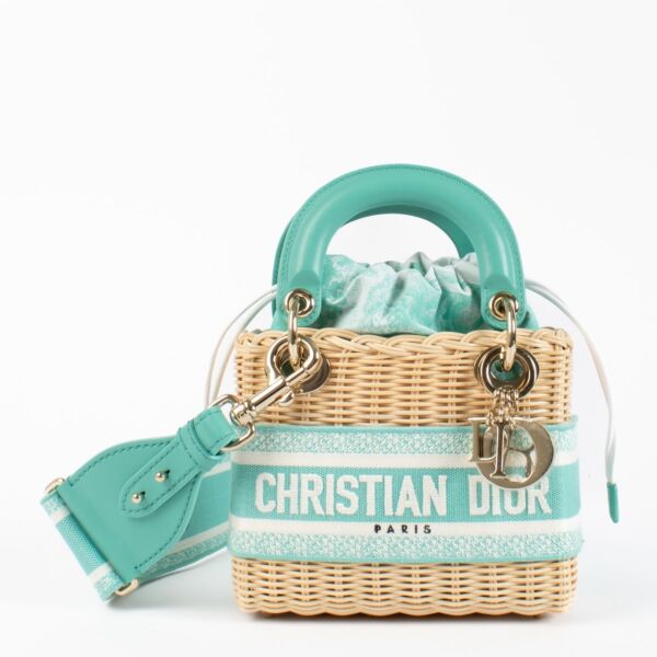 authentic preloved Dior Lady Dior Riviera Mini Bag on Replica Shoes