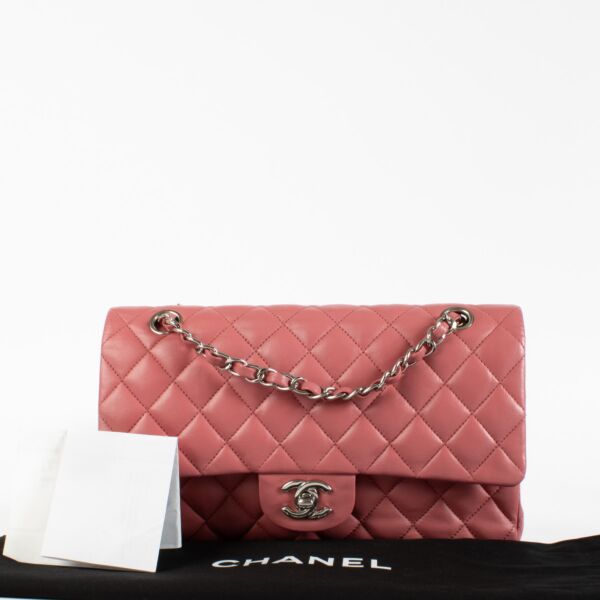 Chanel Pink Lambskin Medium Classic Flap 11.12 Bag