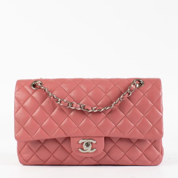 Chanel Pink Lambskin Medium Classic Flap 11.12 Bag