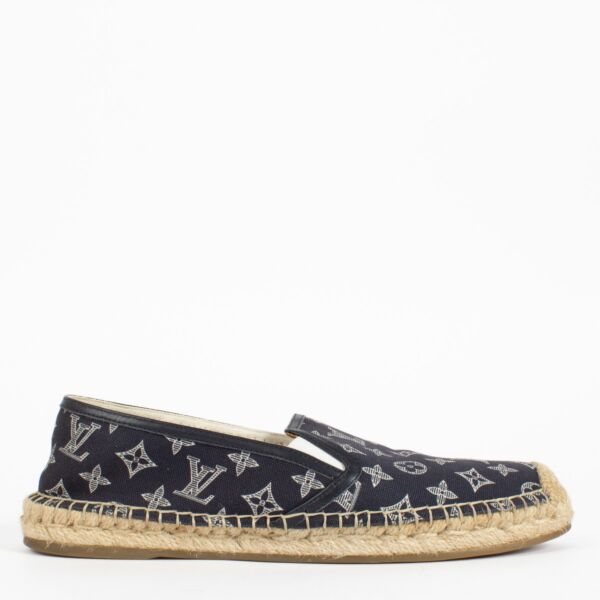 Louis Vuitton Blue Monogram Denim Bidart Espadrilles - Size 39,5