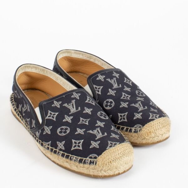 Louis Vuitton Blue Monogram Denim Bidart Espadrilles - Size 39,5