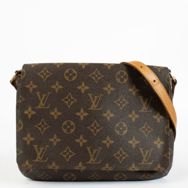 Authentic preloved Louis Vuitton Monogram Canvas Tango Bag on Replica Shoes 