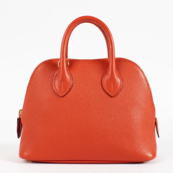 shop 100% authentic second hand Hermès Bolide 1923 Mini Capucine Chevre Mysore GHW on Replica Shoes 