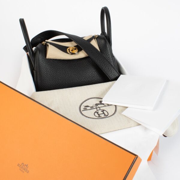 Hermès Lindy Mini I Black Clemence GHW