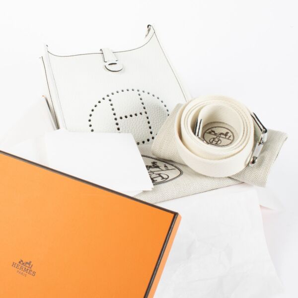 Hermès Evelyne 16 New White Clemence PHW