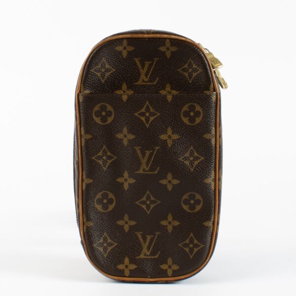 authentic preloved Louis Vuitton Monogram Gange Bum Bag on Replica Shoes 