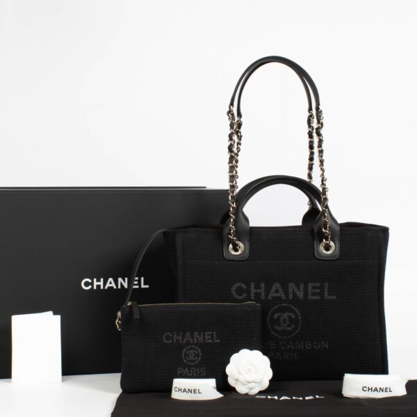Chanel Black Small Deauville Shopper Bag