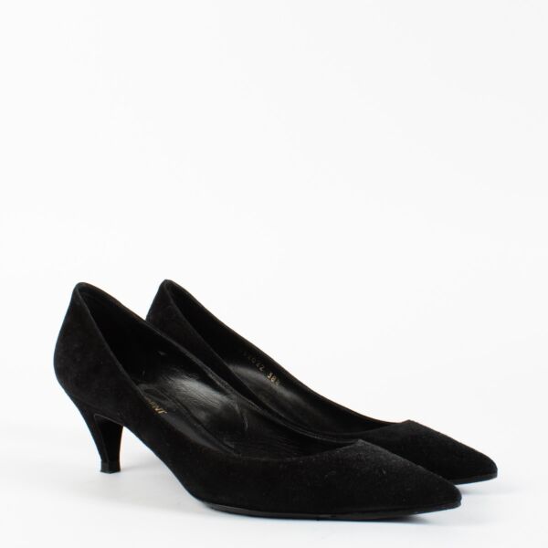 Saint Laurent Black Suede Pumps