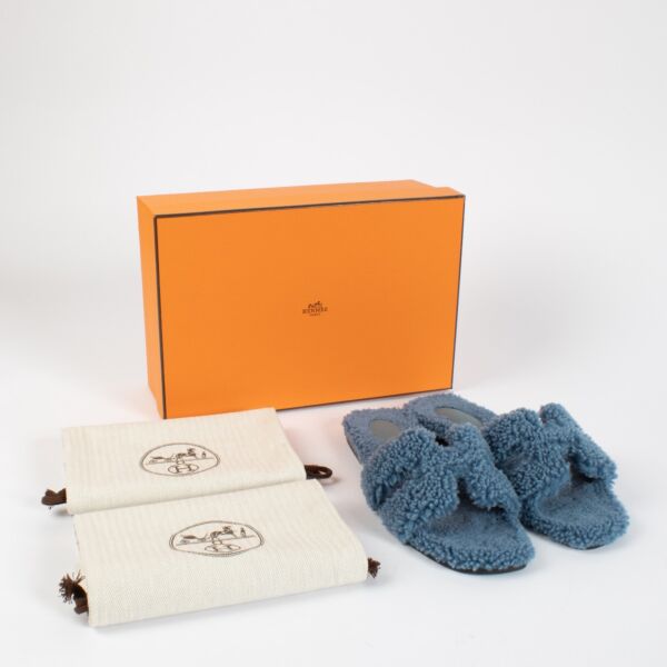 Hermès Blue Oran Sandals - Size 41