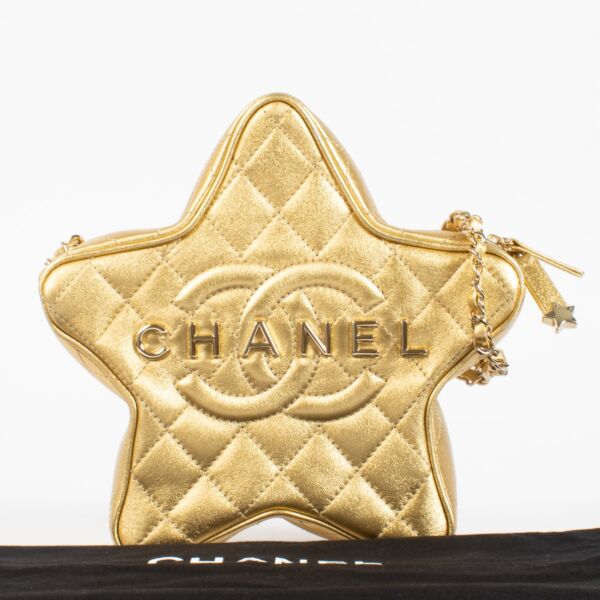Chanel Metallic Gold Leather Star Bag