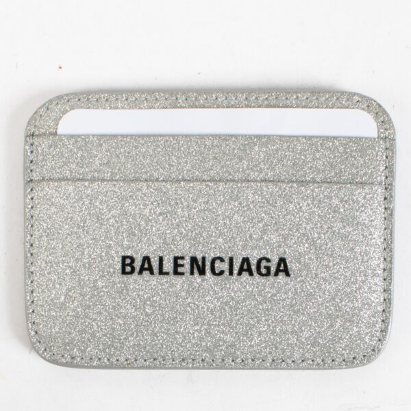 Authentic pre-loved Balenciaga Glitter Cash Card Holder on Replica Shoes 