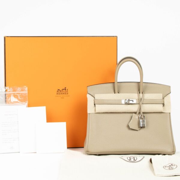 Hermès Birkin 25 Gris Tourterelle Togo PHW
